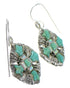 Turquoise And Opal Sterling Silver Southwest Hook Dangle Earrings WX76408