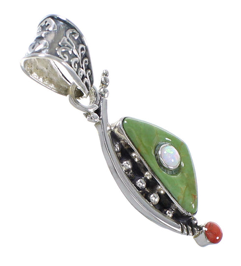 Multicolor Sterling Silver Southwestern Pendant YX75574