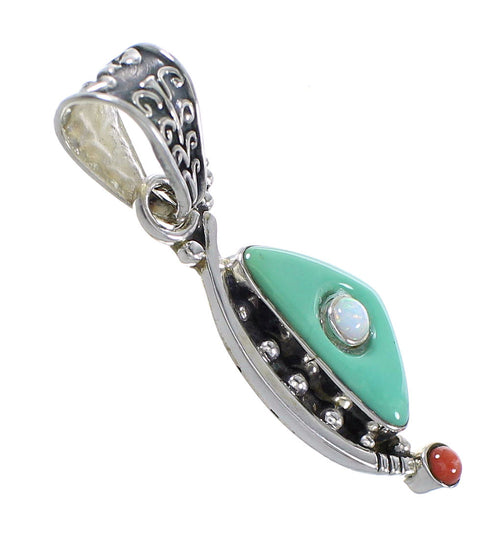 Silver And Multicolor Pendant YX75577