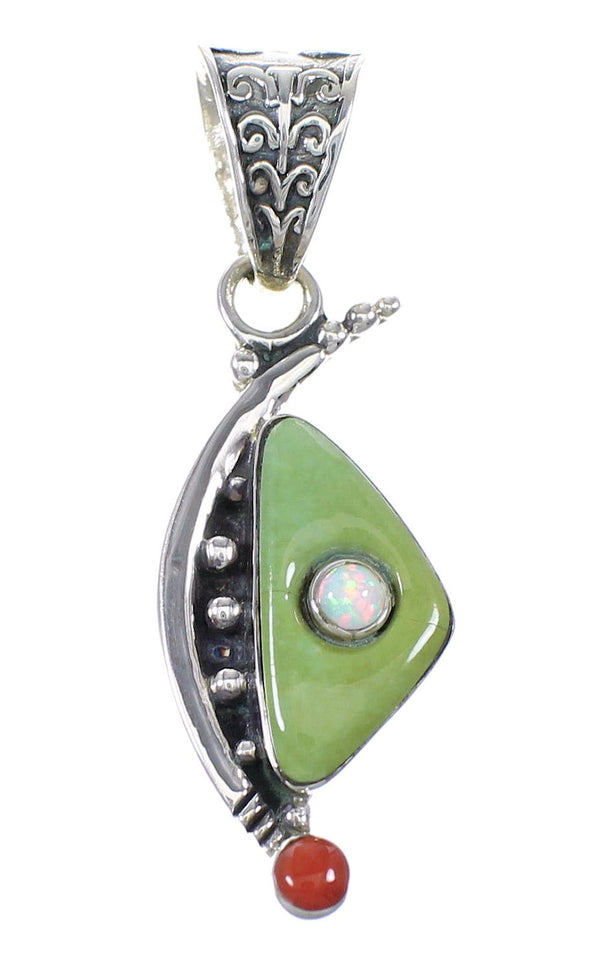 Sterling Silver And Multicolor Pendant YX75578