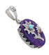Silver Multicolor Flower Ladybug Pendant YX75580