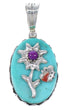 Multicolor Silver Flower Ladybug Pendant YX75582