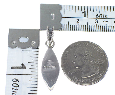 Turquoise Needlepoint Silver Water Wave Pendant YX75707