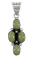 Southwestern Sterling Silver And Turquoise Pendant YX75713