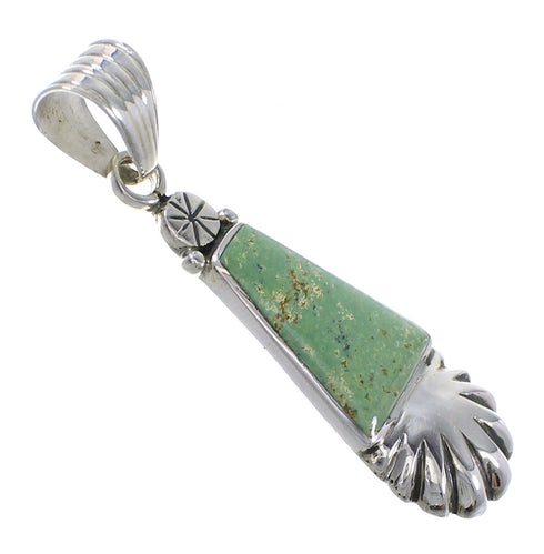 Silver And Turquoise Southwest Pendant YX77314