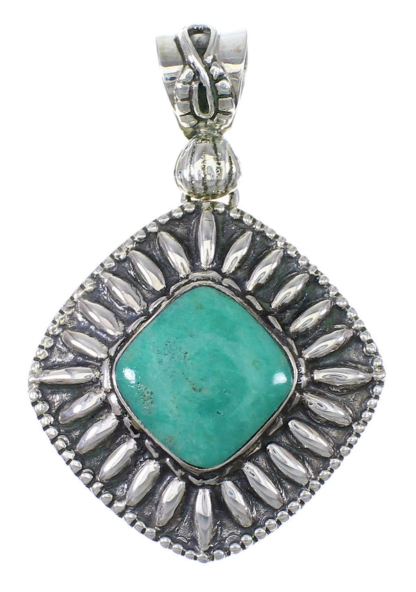 Southwestern Turquoise Silver Pendant YX77328