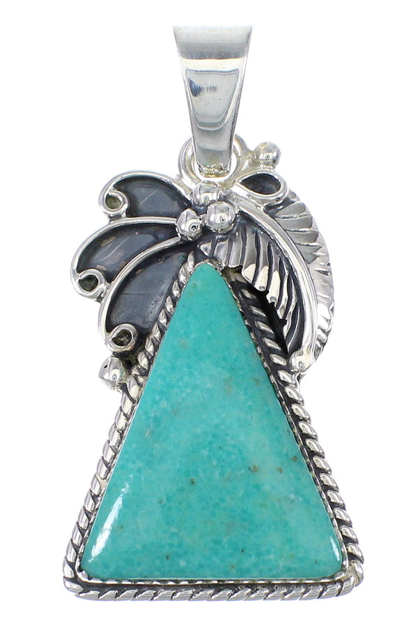 Southwestern Turquoise Sterling Silver Pendant YX77331