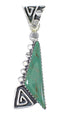 Southwestern Turquoise Sterling Silver Water Wave Pendant YX77341