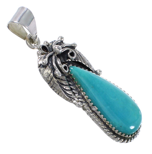 Southwest Turquoise And Sterling Silver Pendant YX77354