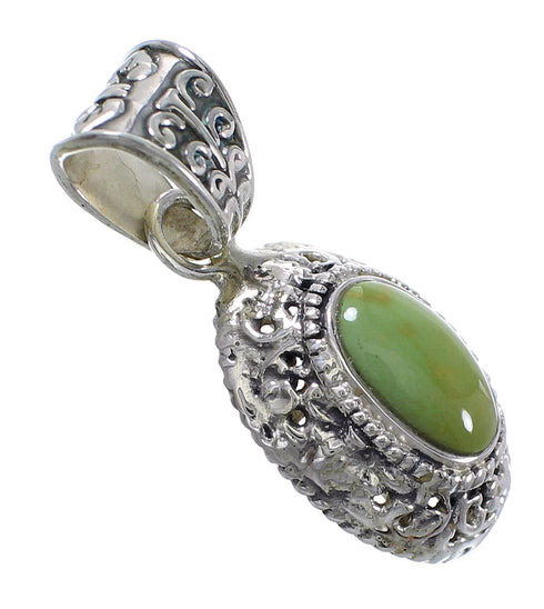 Southwestern Silver And Turquoise Pendant YX77360
