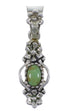 Turquoise Sterling Silver Flower Pendant YX77376