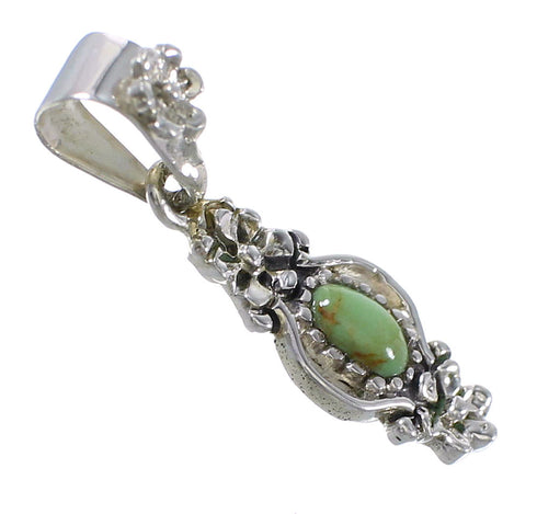 Turquoise Sterling Silver Flower Pendant YX77376