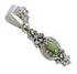 Turquoise Sterling Silver Flower Pendant YX77376