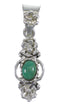 Turquoise And Silver Flower Pendant YX77379