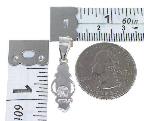 Turquoise And Silver Flower Pendant YX77379