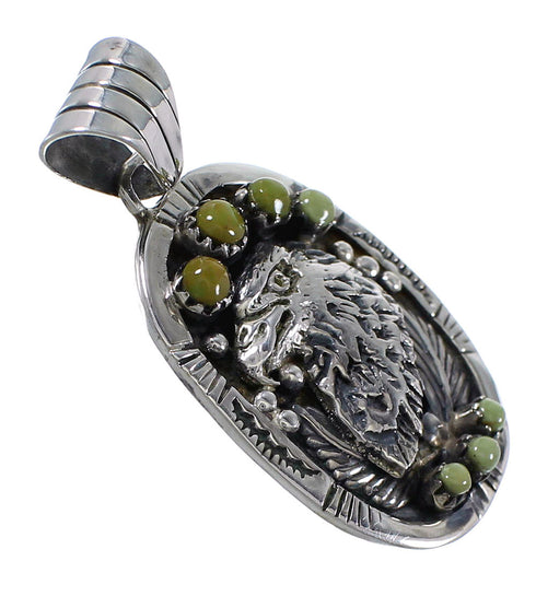 Silver Turquoise Eagle Pendant YX77389