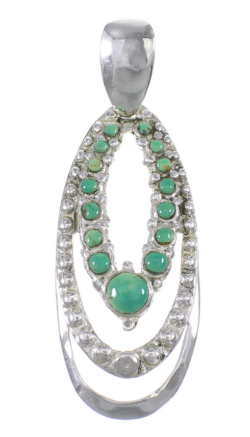 Silver Turquoise Slide Pendant YX77429