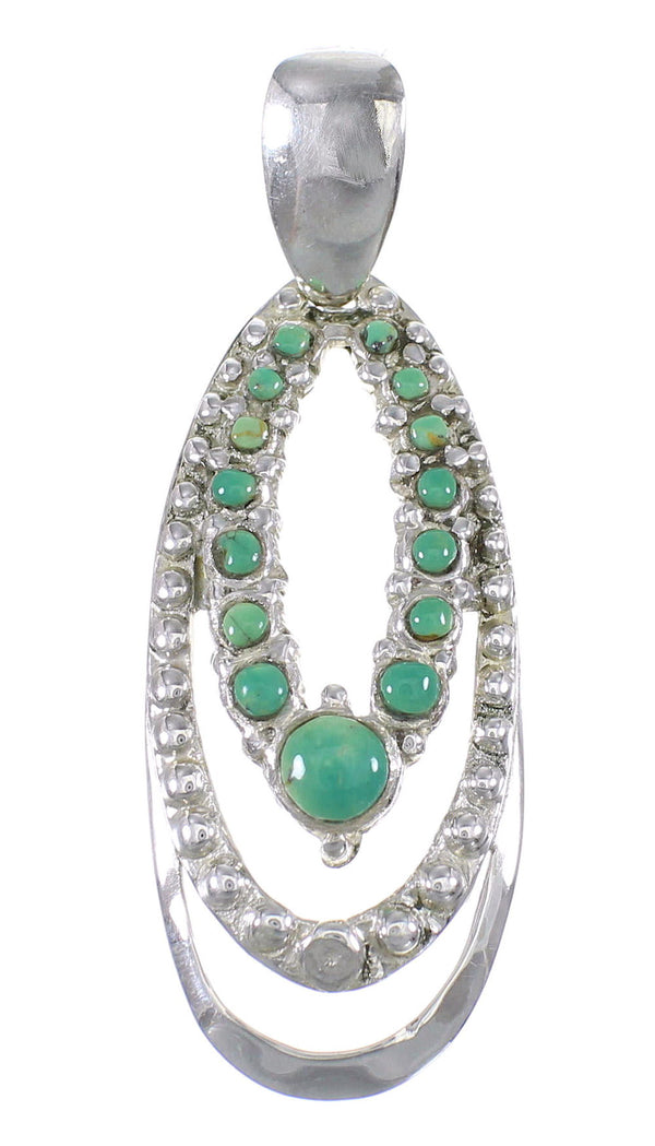 Silver Turquoise Slide Pendant YX77429