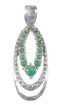 Silver Turquoise Slide Pendant YX77429