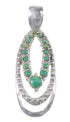 Silver Turquoise Slide Pendant YX77429