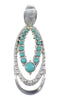 Silver And Turquoise Slide Pendant YX77435