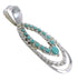 Silver And Turquoise Slide Pendant YX77435