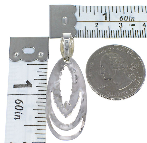 Silver And Turquoise Slide Pendant YX77435