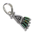Turquoise Needlepoint Silver Water Wave Pendant YX77437