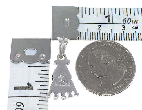 Turquoise Needlepoint Silver Water Wave Pendant YX77437