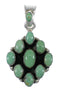 Authentic Sterling Silver And Turquoise Slide Pendant YX77442