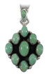 Authentic Sterling Silver And Turquoise Slide Pendant YX77442