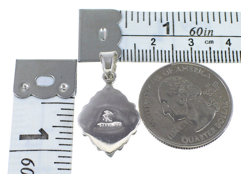 Authentic Sterling Silver And Turquoise Slide Pendant YX77442