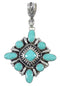Turquoise Southwest Sterling Silver Slide Pendant YX77446
