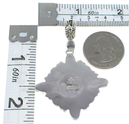 Turquoise Southwest Sterling Silver Slide Pendant YX77446