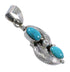 Sterling Silver Turquoise Leaf Pendant YX77462