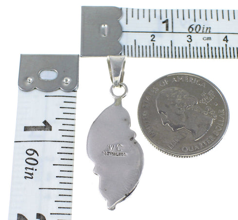 Sterling Silver Turquoise Leaf Pendant YX77462