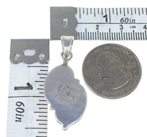 Silver And Turquoise Leaf Pendant YX77476