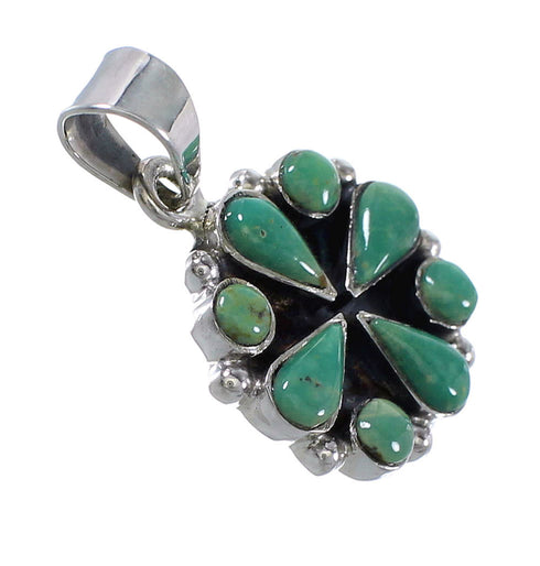 Sterling Silver Southwest Turquoise Pendant YX77479