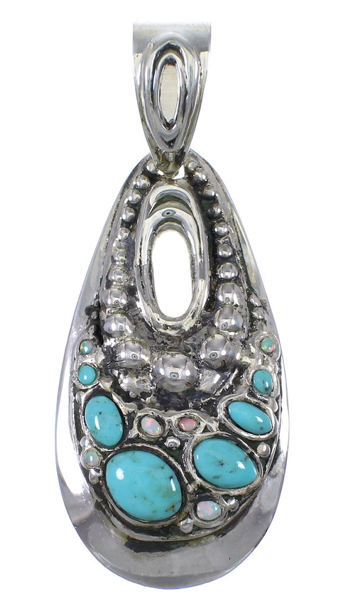 Opal Turquoise Silver Pendant YX76566