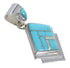 Opal Turquoise And Silver Pendant YX76576