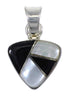 Jet Mother Of Pearl Sterling Silver Slide Pendant YX76748