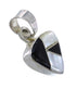 Jet Mother Of Pearl Sterling Silver Slide Pendant YX76748