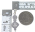 Jet Mother Of Pearl And Silver Pendant YX76605