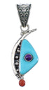 Multicolor Silver Southwestern Pendant YX76632