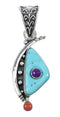 Multicolor Sterling Silver Southwestern Pendant YX76634