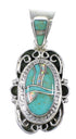 Opal Turquoise Silver Southwestern Pendant YX76010