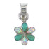 Sterling Silver Turquoise Opal Flower Pendant YX77573
