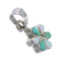 Sterling Silver Turquoise Opal Flower Pendant YX77573