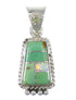 Silver Turquoise And Opal Pendant YX77588