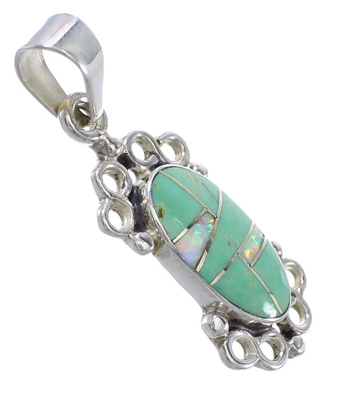 Turquoise Opal Silver Pendant YX77622